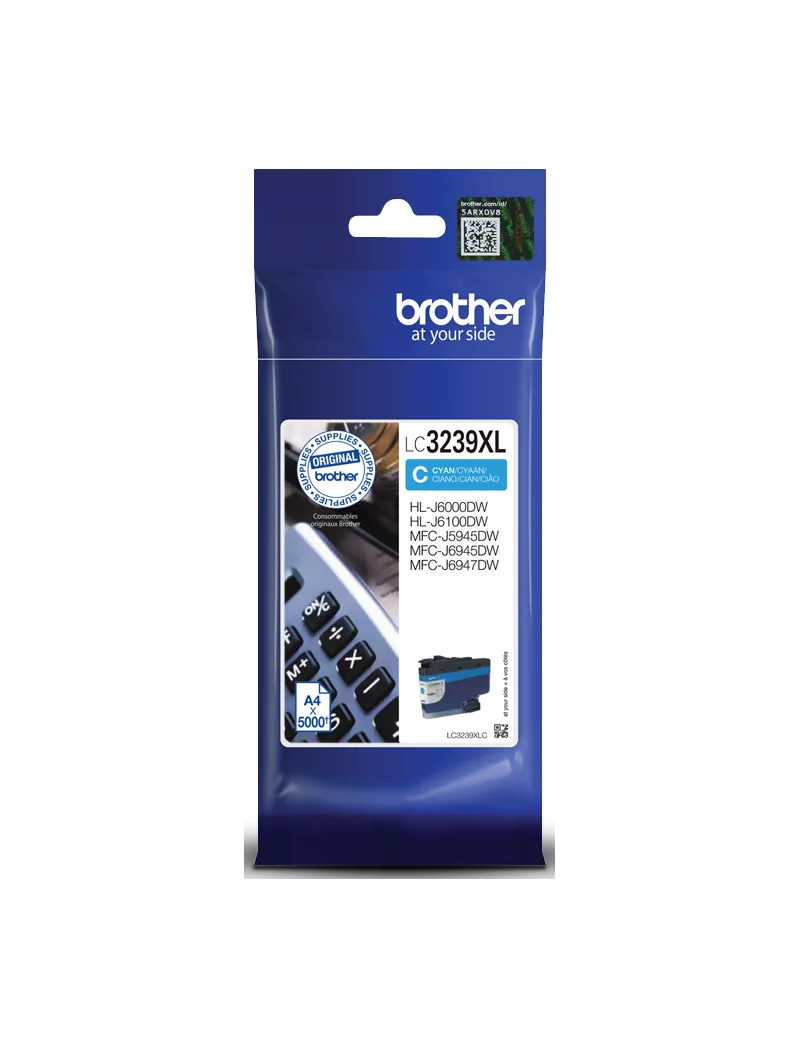 Cartuccia Originale Brother LC-3239XLC (Ciano 5000 pagine)