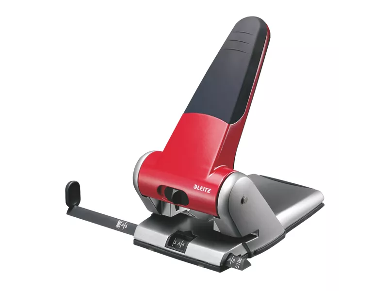 Perforatore a 2 Fori 5180 Leitz - 65 Fogli - 51800125 (Rosso)