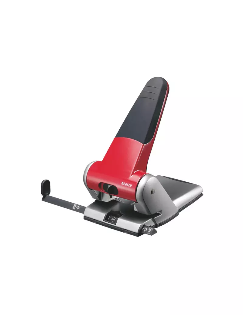 Perforatore a 2 Fori 5180 Leitz - 65 Fogli - 51800125 (Rosso)