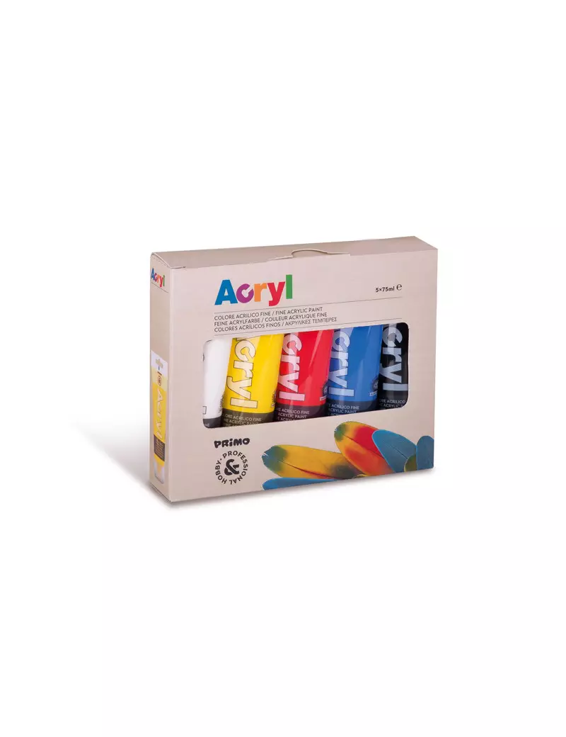 Colore Acrilico Acryl Primo Morocolor - 75 ml - 421TATM5 (Assortiti Conf. 5) Colore Acrilico Acryl Primo Morocolor - 75 ml - 421TATM5 (Assortiti Conf. 5)