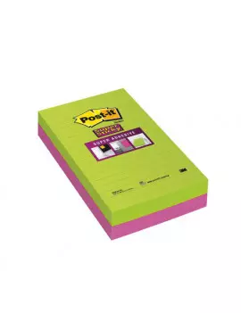 Post-it Super Sticky Ultracolor To Do List 845-4SUCC 3M - 125x200 mm - 73311 (Lime e Rosa Neon Conf. 4)