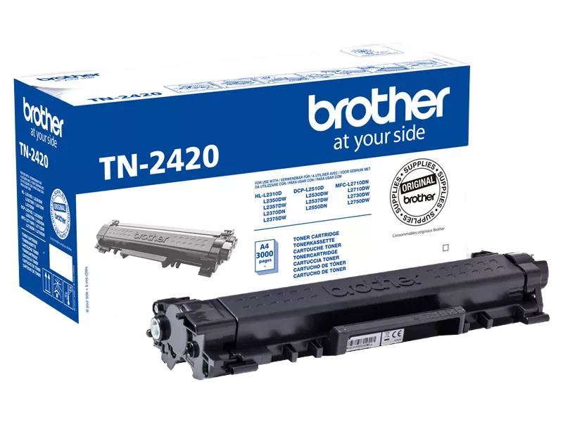 Toner Originale Brother TN-2420 (Nero 3000 pagine) Toner Originale Brother TN-2420 (Nero 3000 pagine)