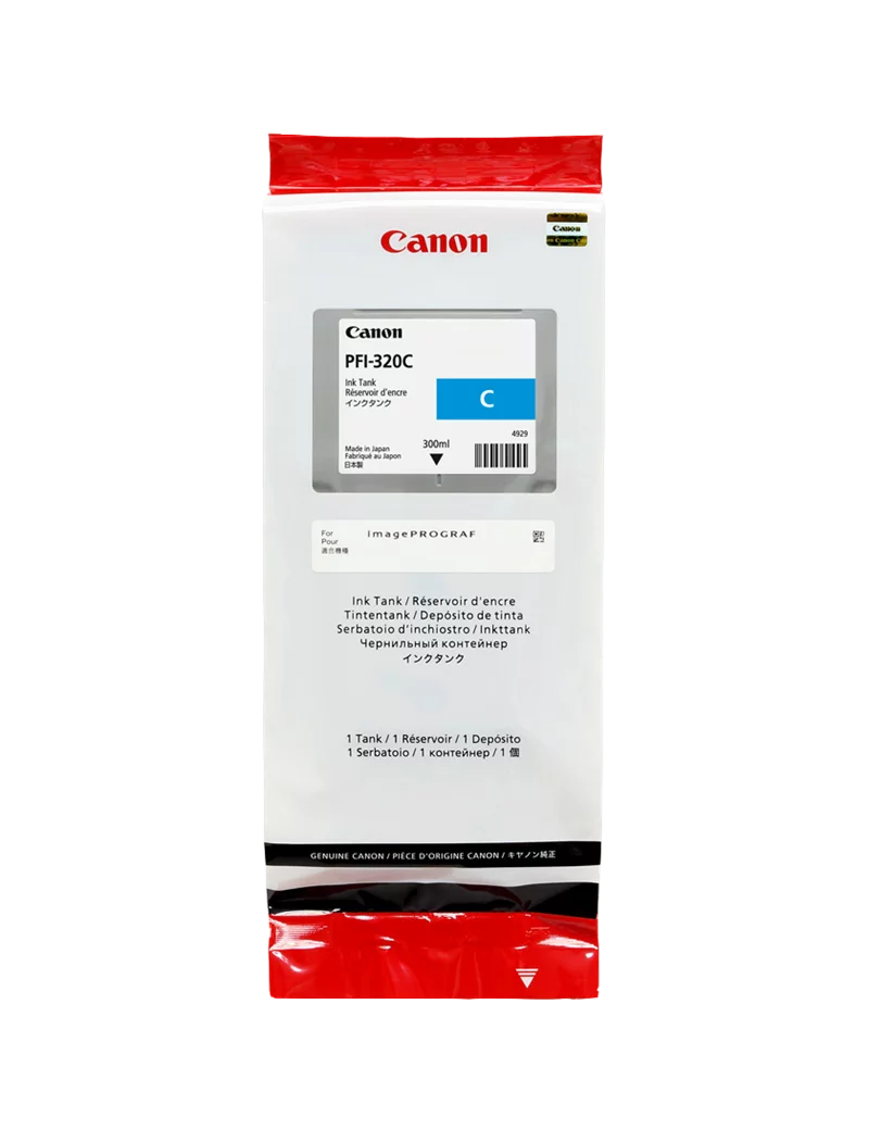 Cartuccia Originale Canon PFI-320c 2891C001 (Ciano 300 ml) Cartuccia Originale Canon PFI-320c 2891C001 (Ciano 300 ml)