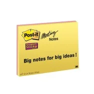 Post-it SuperSticky Meeting Note Large 3M - 200x149 mm (Assortiti Conf. 4)