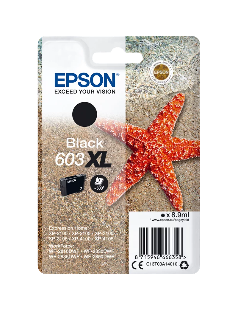 Cartuccia Originale Epson T03A140 603XL (Nero 500 pagine)