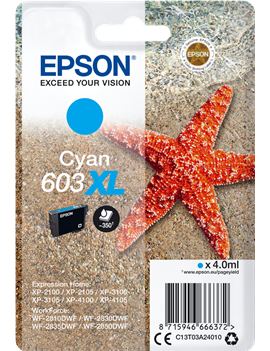 Cartuccia Originale Epson T03A240 603XL (Ciano 350 pagine)