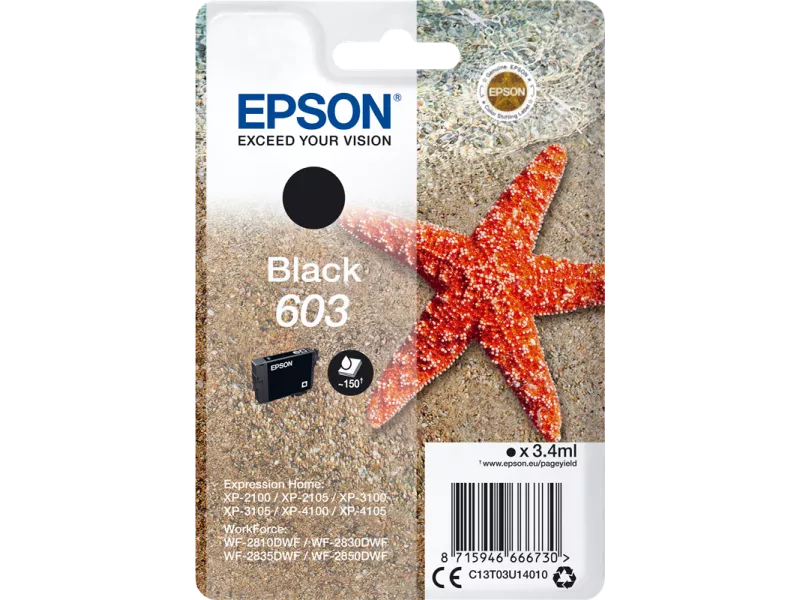 Cartuccia Originale Epson T03U140 603 (Nero 150 pagine)