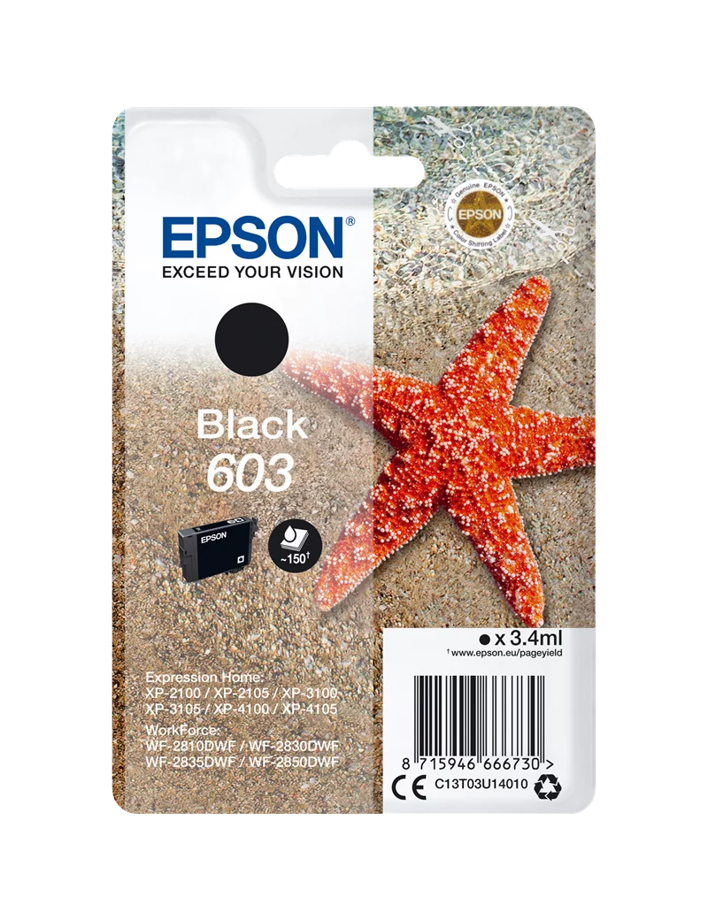 Cartuccia Originale Epson T03U140 603 (Nero 150 pagine) Cartuccia Originale Epson T03U140 603 (Nero 150 pagine)