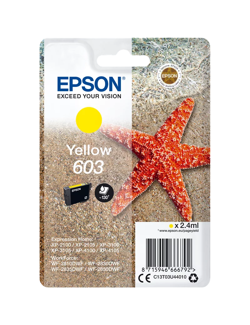 Cartuccia Originale Epson T03U440 603 (Giallo 130 pagine) Cartuccia Originale Epson T03U440 603 (Giallo 130 pagine)