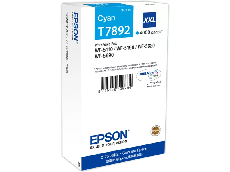 Cartuccia Originale Epson T789240 78XXL (Ciano XXL 4000 pagine) Cartuccia Originale Epson T789240 78XXL (Ciano XXL 4000 pagine)