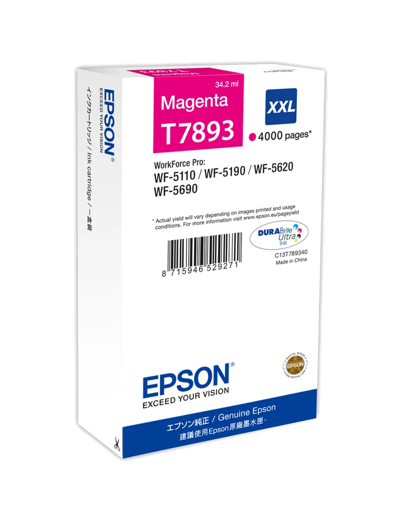 Cartuccia Originale Epson T789340 78XXL (Magenta XXL 4000 pagine)