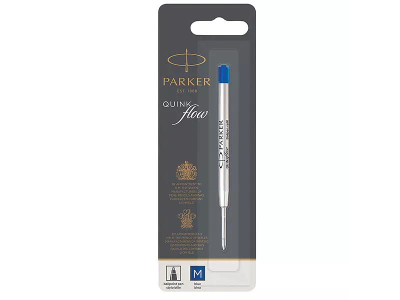 Cartucce per Penna a Sfera Quink Flow Parker Pen - 1950371 (Blu)