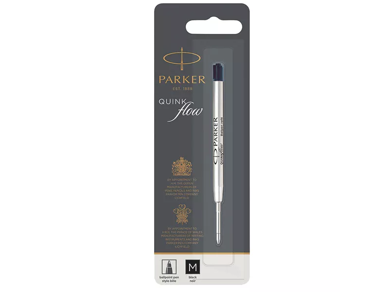 Cartucce per Penna a Sfera Quink Flow Parker Pen - Medio - 1950369 (Nero)