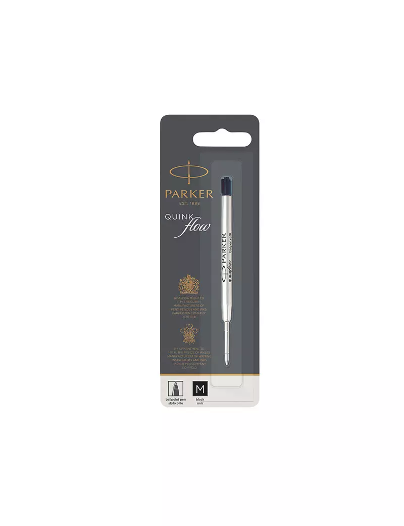 Cartucce per Penna a Sfera Quink Flow Parker Pen - Medio - 1950369 (Nero) Cartucce per Penna a Sfera Quink Flow Parker Pen - Medio - 1950369 (Nero)