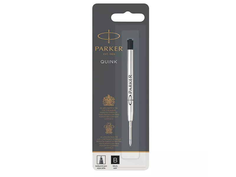 Cartucce per Penna a Sfera Quink Flow Parker Pen - Large - 1950366 (Nero)