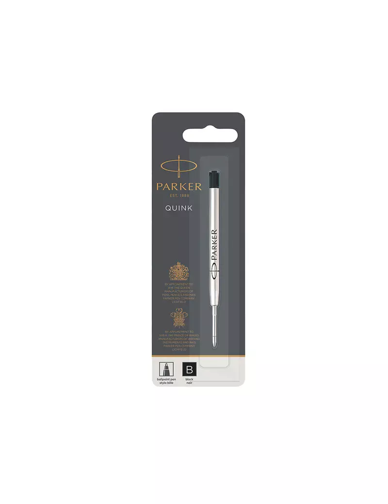 Cartucce per Penna a Sfera Quink Flow Parker Pen - Large - 1950366 (Nero) Cartucce per Penna a Sfera Quink Flow Parker Pen - Large - 1950366 (Nero)