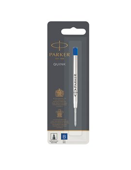 Cartucce per Penna a Sfera Quink Broad Parker Pen - Large - 1950365 (Blu)