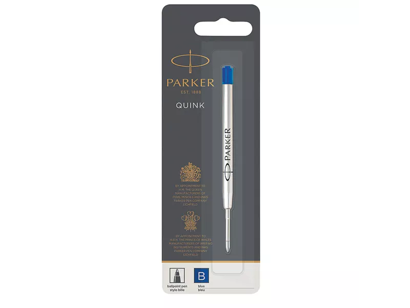 Cartucce per Penna a Sfera Quink Broad Parker Pen - Large - 1950365 (Blu)