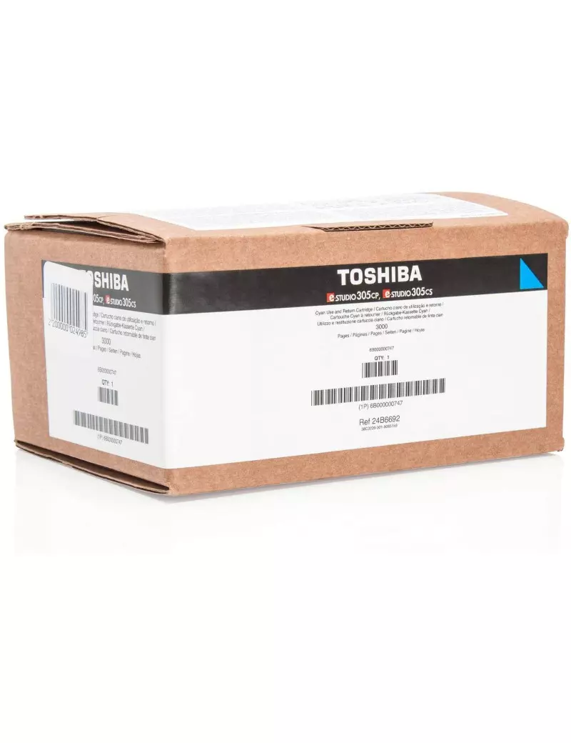 Toner Originale Toshiba T-FC305PC-R 6B000000747 (Ciano 3000 pagine) Toner Originale Toshiba T-FC305PC-R 6B000000747 (Ciano 3000 pagine)