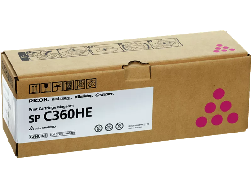 Toner Originale Ricoh 408186 SP C360HE (Magenta 5000 pagine)