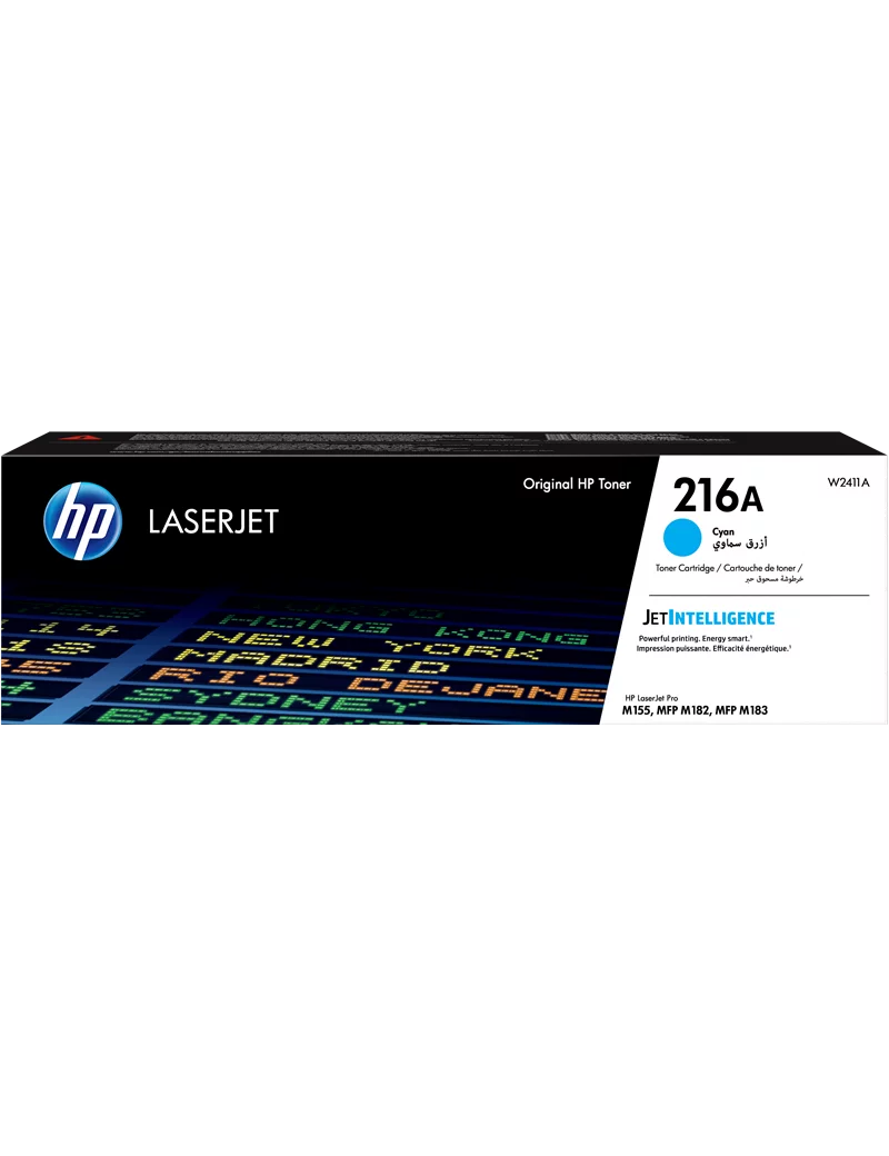 Toner Originale HP W2411A 216A (Ciano 850 pagine)