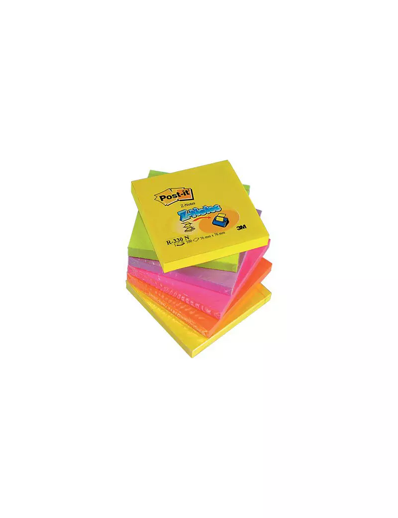 Ricariche Post-it Z-Note R330-NR 3M - 76x76 mm - 8027 (Giallo Verde Lilla Arancio e Rosa Conf. 6)