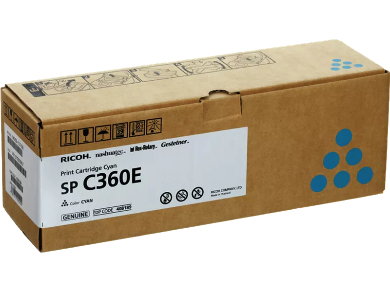 Toner Originale Ricoh 408189 SP C360HE (Ciano 1500 pagine)