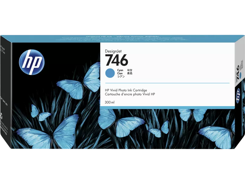 Cartuccia Originale HP P2V80A 746 (Ciano 300 ml)