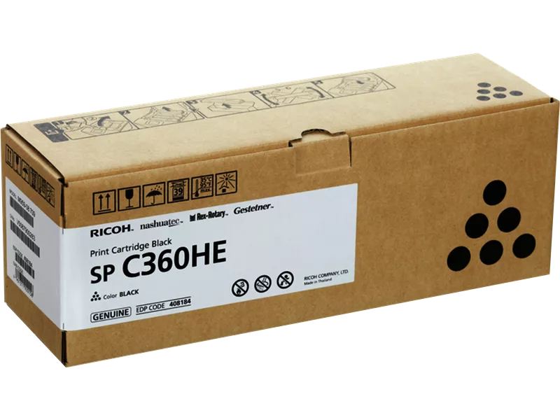 Toner Originale Ricoh 408184 SP C360HE (Nero 7000 pagine)