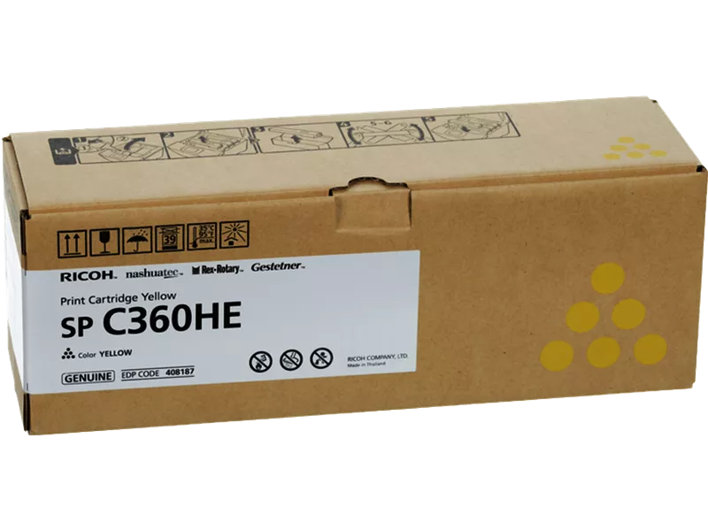 Toner Originale Ricoh 408187 SP C360HE (Giallo 5000 pagine)
