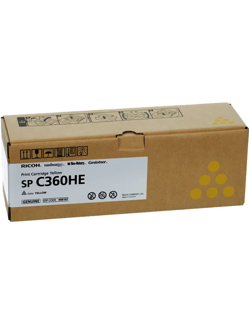 Toner Originale Ricoh 408187 SP C360HE (Giallo 5000 pagine) Toner Originale Ricoh 408187 SP C360HE (Giallo 5000 pagine)