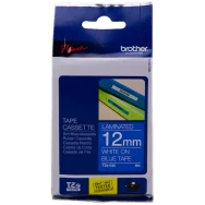 Nastro Originale Brother TZe-535 - 12 mm x 8 m - Laminato (Bianco su Blu)