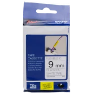 Nastro Originale Brother TZe-FX221 - 9 mm x 8 m - Laminato (Nero su Bianco)