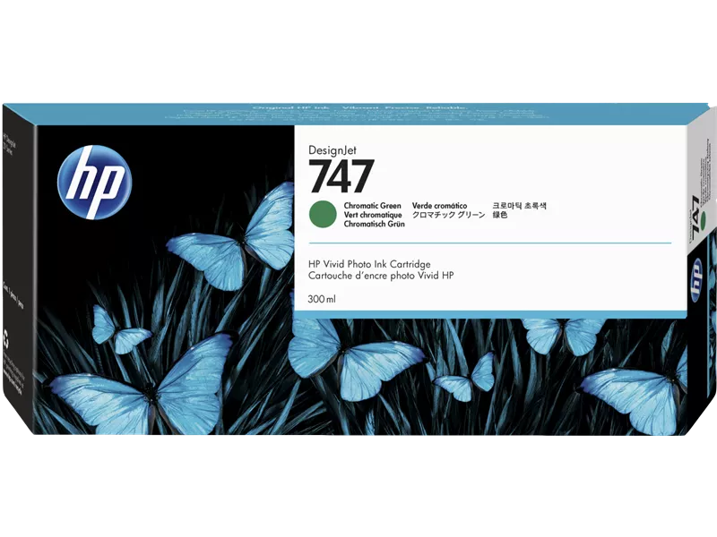 Cartuccia Originale HP P2V84A 747 (Verde Cromatico 300 ml)