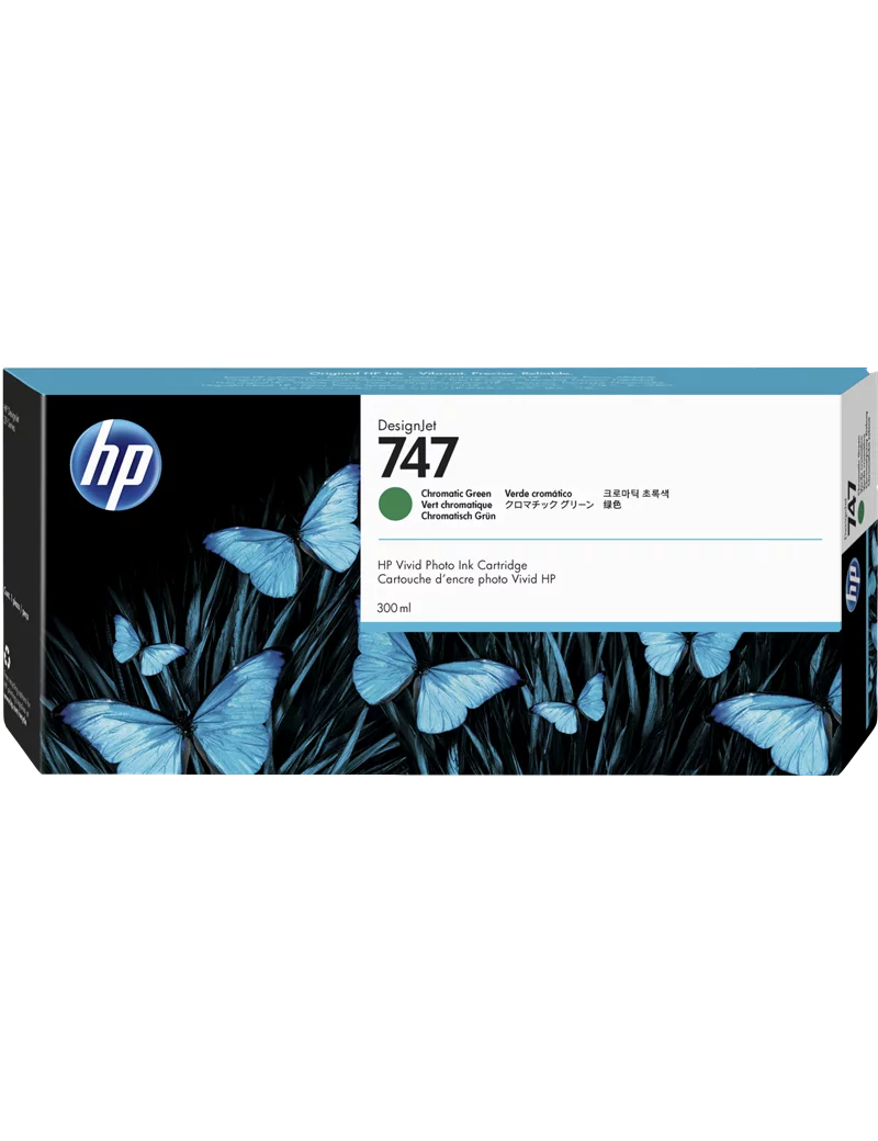 Cartuccia Originale HP P2V84A 747 (Verde Cromatico 300 ml) Cartuccia Originale HP P2V84A 747 (Verde Cromatico 300 ml)