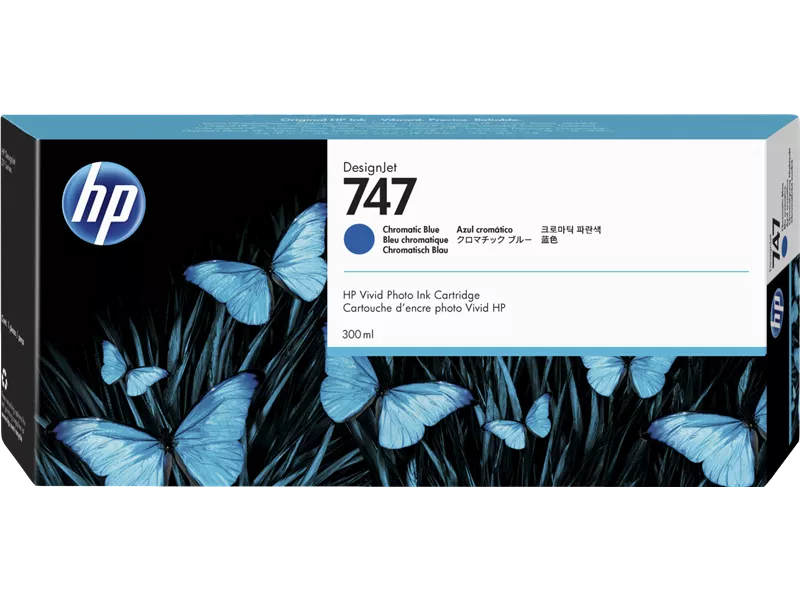 Cartuccia Originale HP P2V85A 747 (Blu Cromatico 300 ml)