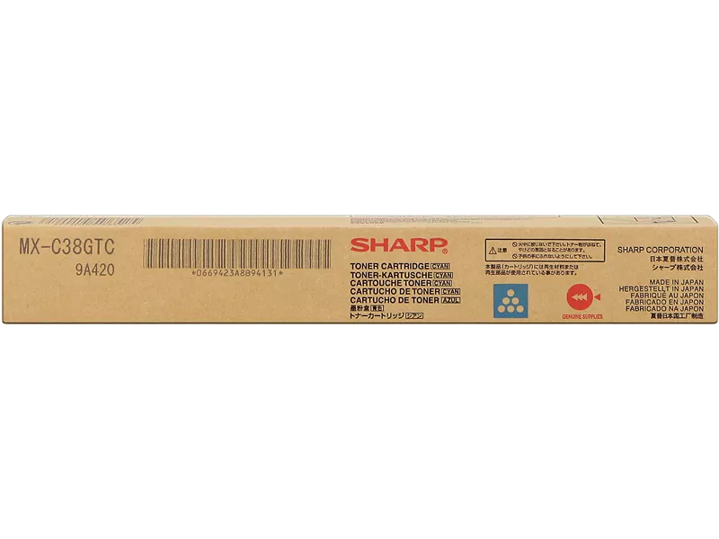 Toner Originale Sharp MX-C38GTC (Ciano 10000 pagine)