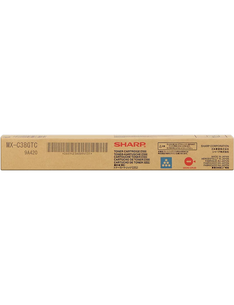 Toner Originale Sharp MX-C38GTC (Ciano 10000 pagine)