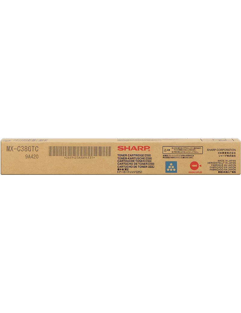 Toner Originale Sharp MX-C38GTC (Ciano 10000 pagine) Toner Originale Sharp MX-C38GTC (Ciano 10000 pagine)