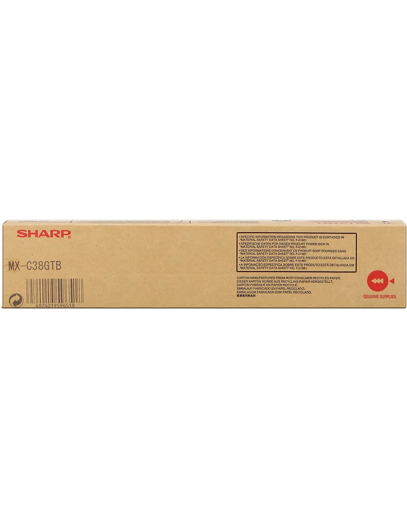 Toner Originale Sharp MX-C38GTB (Nero 10000 pagine) Toner Originale Sharp MX-C38GTB (Nero 10000 pagine)