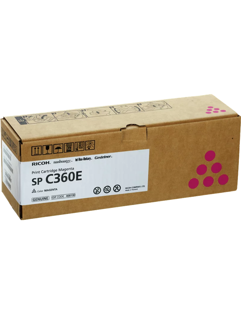 Toner Originale Ricoh 408190 SP C360HE (Magenta 1500 pagine) Toner Originale Ricoh 408190 SP C360HE (Magenta 1500 pagine)