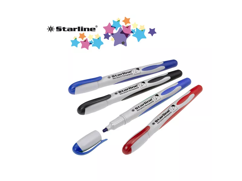 Marcatore Permanente Starline - Punta Tonda - 2 mm (Nero Conf. 12)