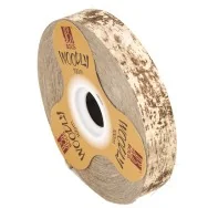 Nastro Bifacciale per Regali Woodly Bolis - 24 mm x 100 m - 51282421044 (Corteccia e Avorio)
