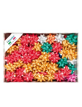 Stelle Adesive per Pacchi Regalo Brizzolari - 65 mm - 00064300 (Assortiti Natalizi Conf. 100)