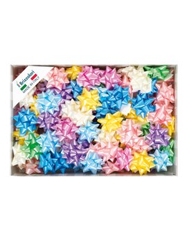 Stelle Adesive per Pacchi Regalo Brizzolari - 65 mm - 00064399 (Assortiti Primaverili Conf. 100)