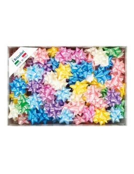Stelle Adesive per Pacchi Regalo Brizzolari - 65 mm - 00064399 (Assortiti Primaverili Conf. 100)