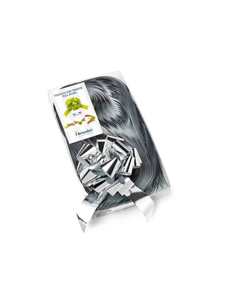 Nastro Strip per Regali 6870 Brizzolari - 31 mm x 13 cm - 00314004 (Argento Metallizzato Conf. 30) Nastro Strip per Regali 6870 Brizzolari - 31 mm x 13 cm - 00314004 (Argento Metallizzato Conf. 30)