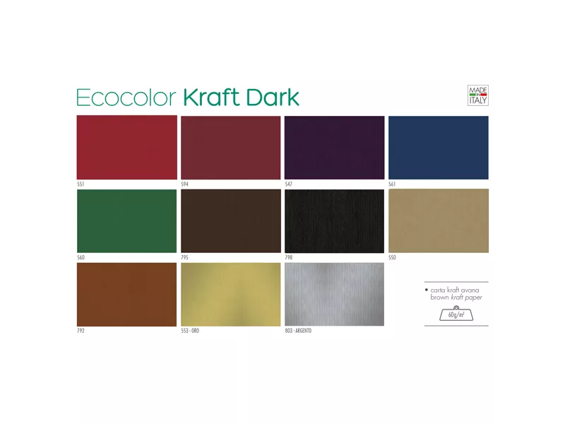 Carta Regalo in Fogli Dark Sadoch - 70x100 cm - 74400DAR (Assortiti Tinta Unita Scura Conf. 24)