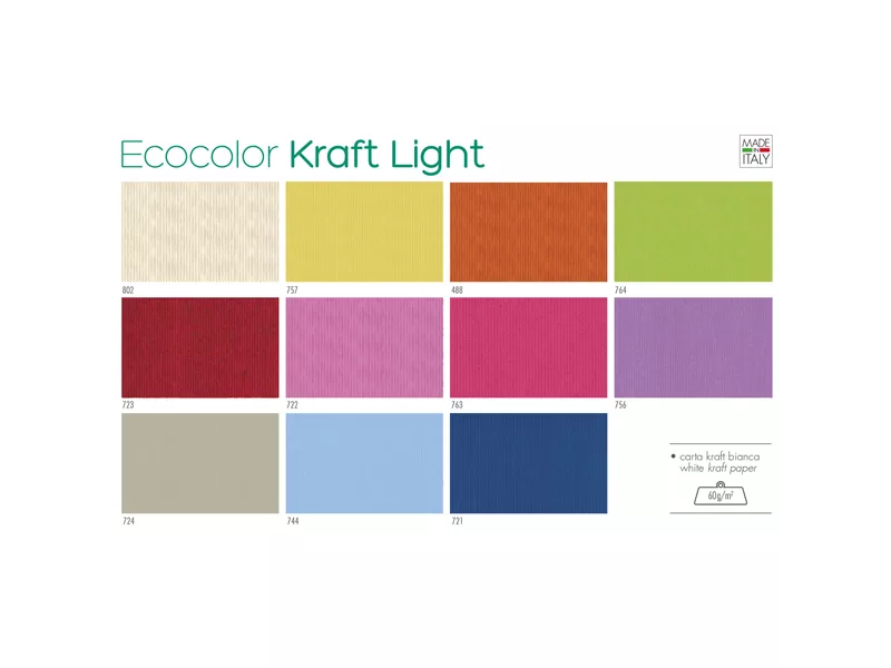 Carta Regalo in Fogli Light Sadoch - 70x100 cm - 74400LIT (Assortiti Tinta Unita Chiari Conf. 100)