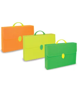 Valigetta in Polionda Fluo Balmar 2000 - 28x39x8 cm - PF14254 FL1COL (Assortiti Fluo)